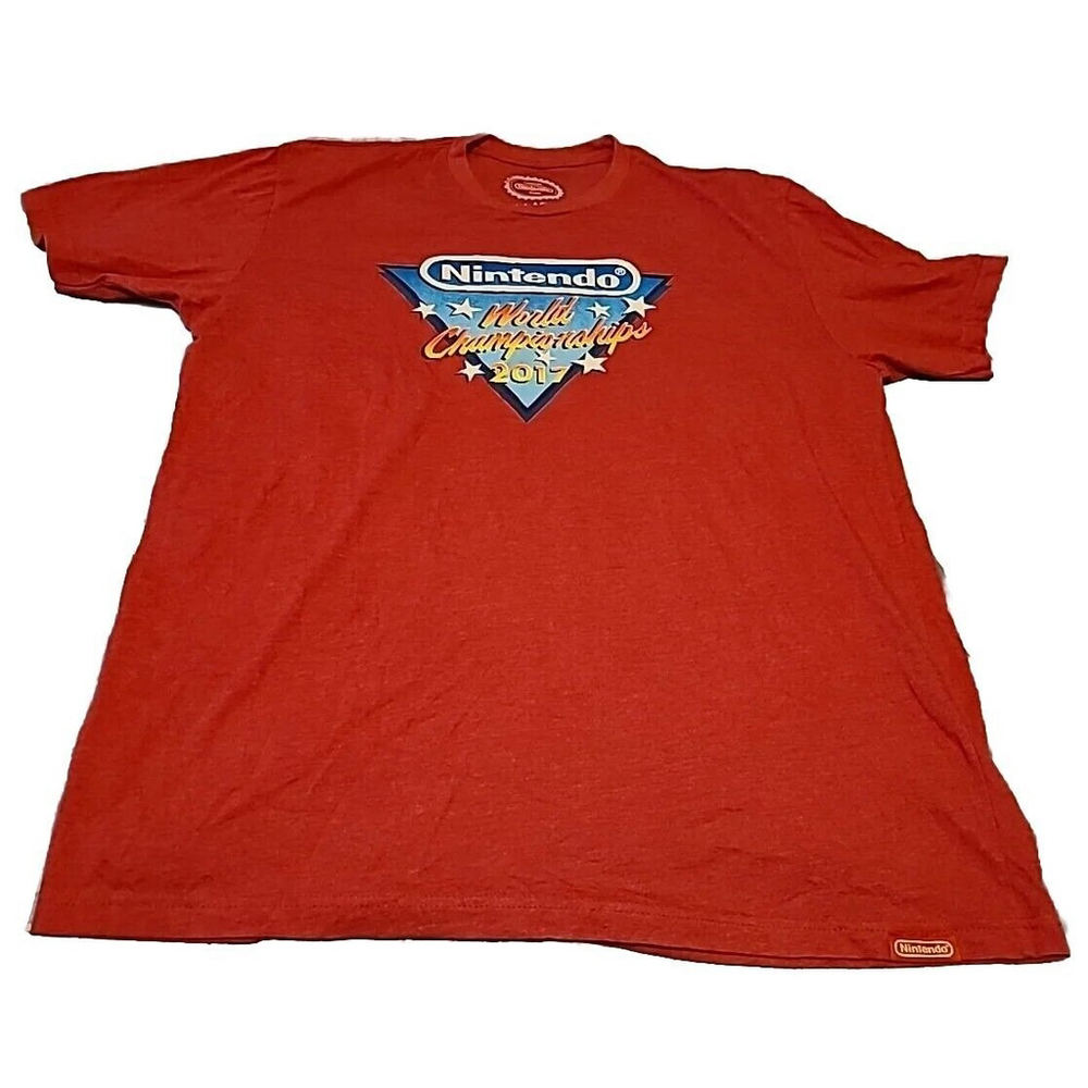 Official NYC Nintendo World Championships 2017 T-Shirt Size XL Red